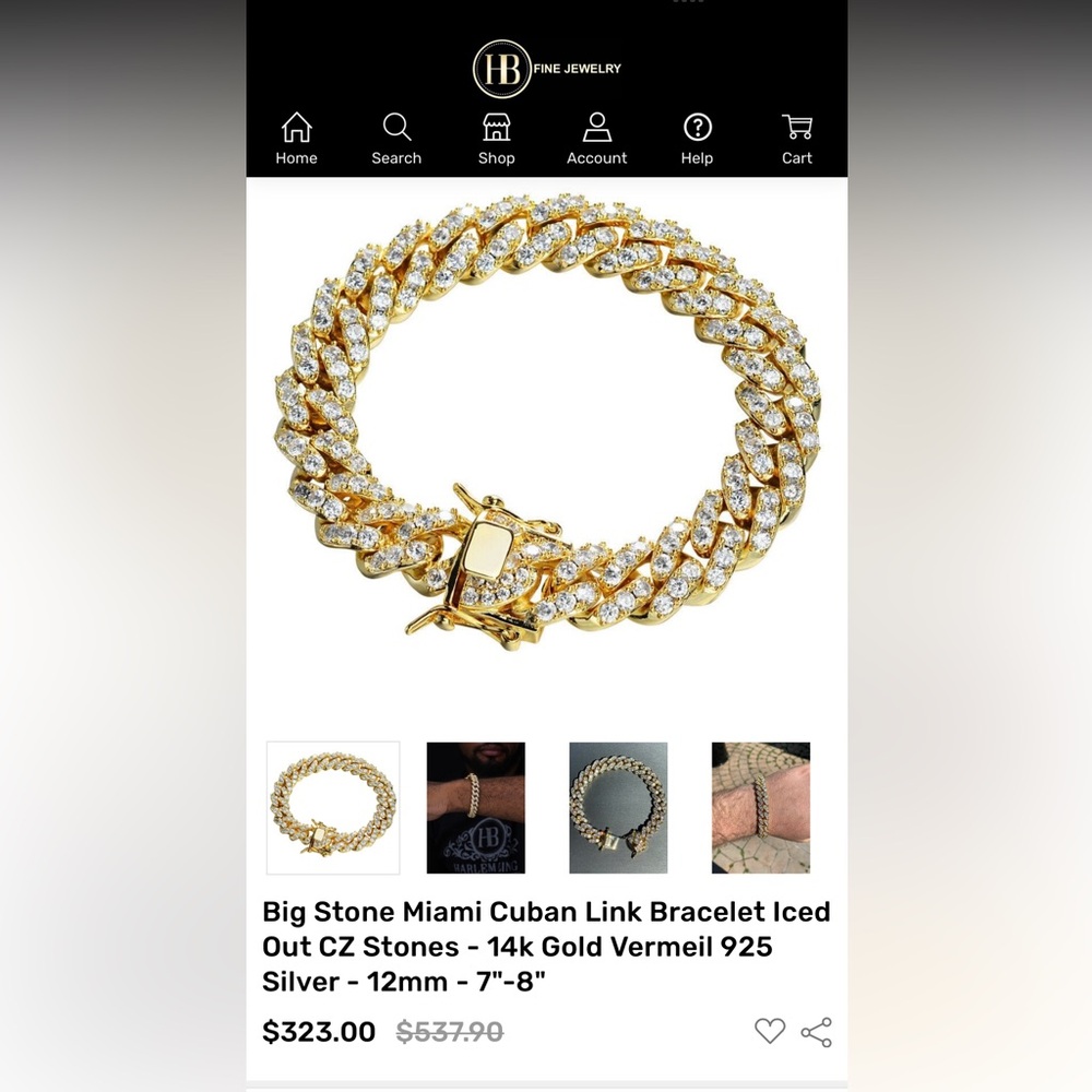 Big Stone Miami Cuban Link Bracelet
